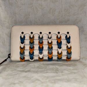 Accordion Zip Wallet With Colorblock Coach Link